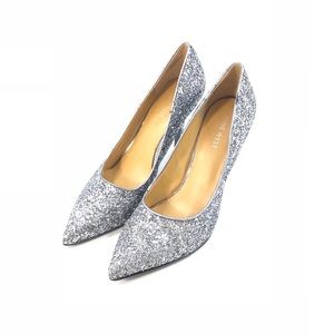 Nine West Flax Sparkly Glitter Pump Shoes Sz 8.5M